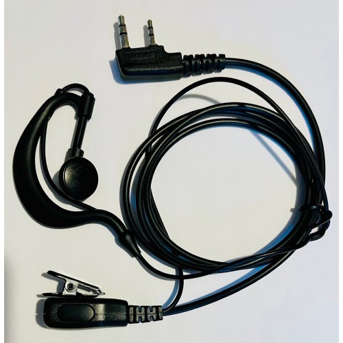 MC3232K1 -  Écouteur qui s'accroche sur l'oreille avec prise K1 et PTT pour radios GMRS MCUC2