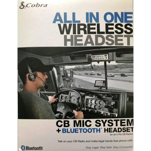 CABTCB4 - Casque d'écoute Blue Tooth mains-libres pour CB et cellulaire