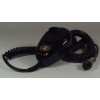 RK56B - Microphone Road King 56 noir avec fil mou noir, noise cancelling, 4 trous pour Uniden, Cobra, President